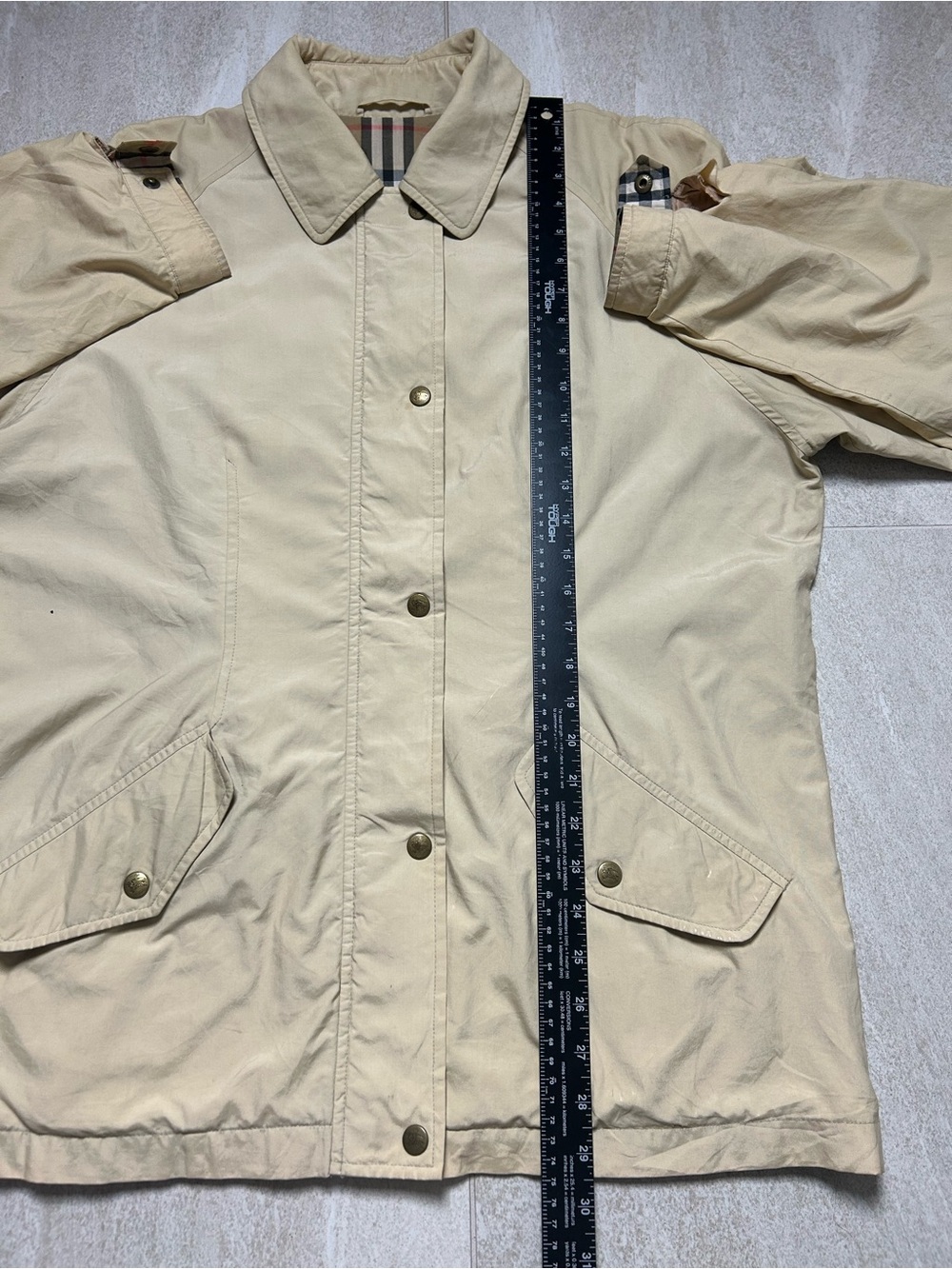 VINTAGE BURBERRY MENS UTILITY FIELD JACKET SZ M NOVA CHECK PLAID USA MADE RARE - Picture 8 of 16